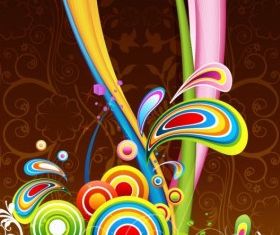 Floral Colorful Background 2 vectors graphics