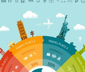 Travel Infographics Set 2 vector