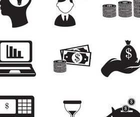 Silhouette Business Icons 4 vectors material