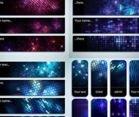 starstudded background banner vectors