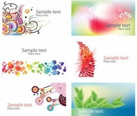 colorful cards vector