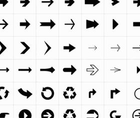 lines arrow icons vector free download