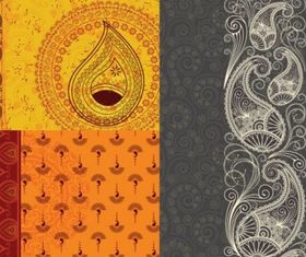 indiham pattern background vector material