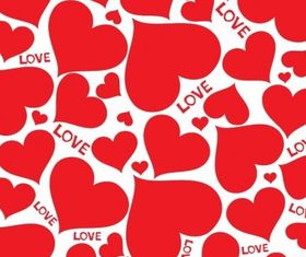 Love Hearts Background Illustration vector