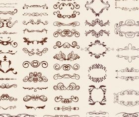 europeanstyle lace pattern 02 vector set