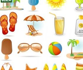 summer icon vector graphics