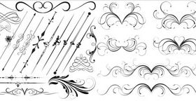 Ornate Swirl Elements 11 Illustration vector