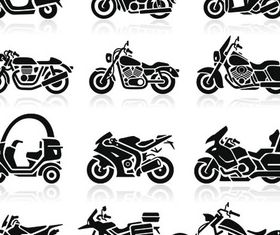 Motorcycles Silhouettes vector