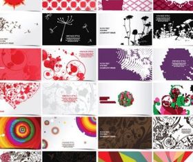 fashion pattern business card template 01 vectors material