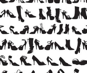 Fashion Shoes Silhouettes vector