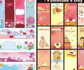 cute valentine day background vector