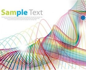 Abstract Wave Line Background art vector