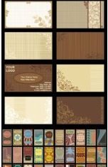 background card template set vector