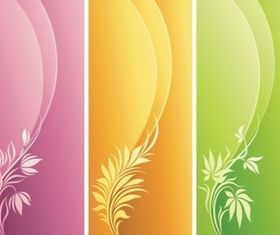 Fashion Floral with Curve Background vector