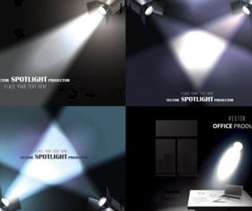 light projector design vector