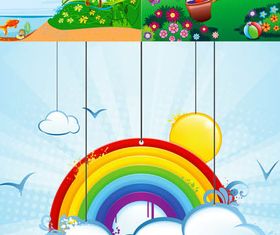 Backgrounds with Rainbow vector