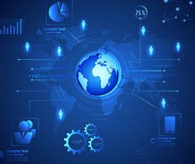 Technology Backgrounds Set vectors