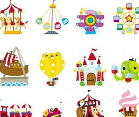 cute cartoon icon playground vector