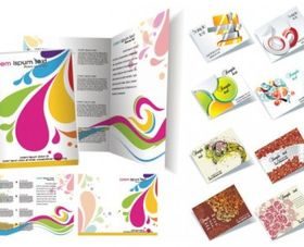 brochure template set vector