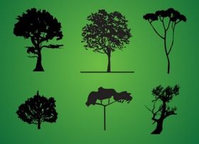 Tree Silhouette Pack vector