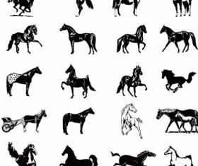 white horse clip art pictures vector