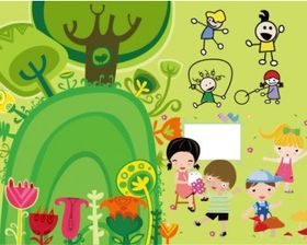 children illustrator cute vector