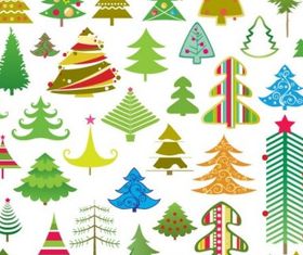 lovely christmas tree vector