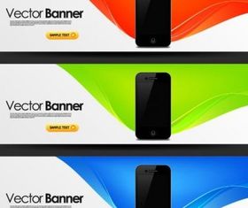 mobile banner design trend pattern vector