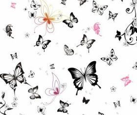 white butterfly set vector