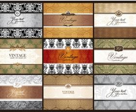 classic pattern cards background 01 vector