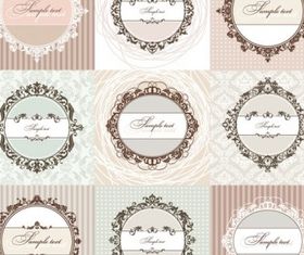 european pattern background 01 set vector