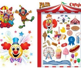 clowns carnival vector