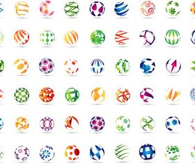 Abstract Sphere Logotypes vector graphics