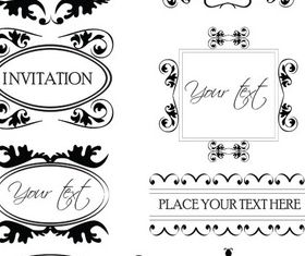 Vintage Frames Set vector graphics