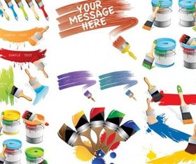 Paint theme vector design