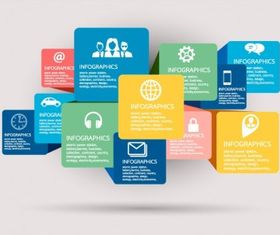 Infographic template vectors graphics