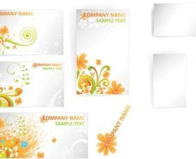 flower card template pattern vector graphics