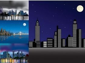 night city under art vector