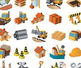 architectural theme icon vector graphics