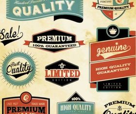 retro label design set vector