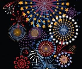 brilliant fireworks vector