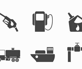 Petroleum industry Icons Illustration vector