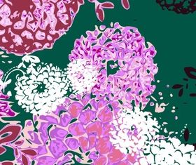 Floral hand drawn background vector design