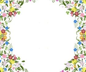 Flower frame beautiful design vector
