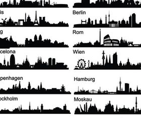 City Silhouettes vectors material