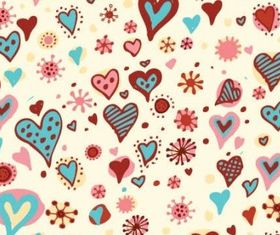 Valentines Day Hearts Pattern vector material