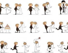wedding cartoons design vector
