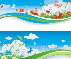 banner graphic art set vector