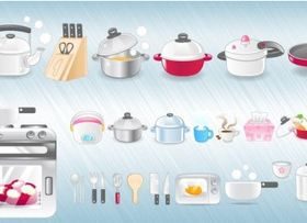 Kitchen Icons vector material