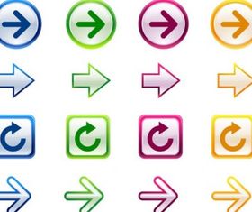fine arrow icon vectors material